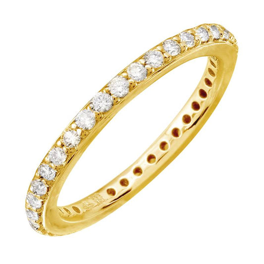 14k Yellow Gold Round Diamond Eternity Band .40ctw