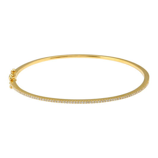 14k Yellow Gold Diamond Bangle .30ctw