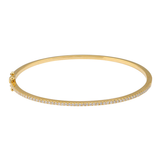14k Yellow Gold Diamond Bangle .50ctw
