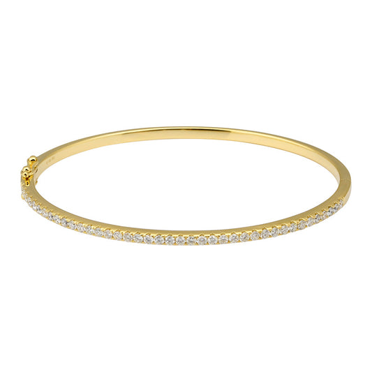 14k Yellow Gold Diamond Bangle 1.00ctw