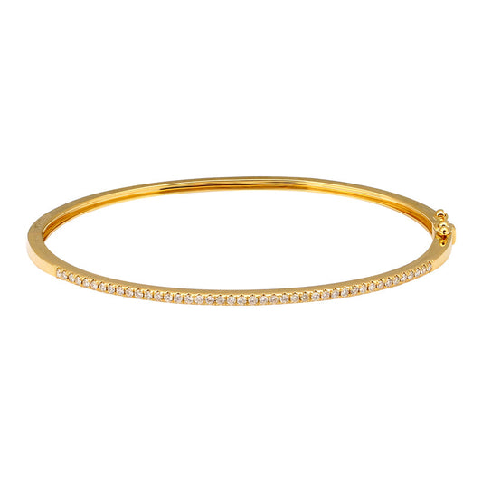 14k Yellow Gold Diamond Bangle .35ctw