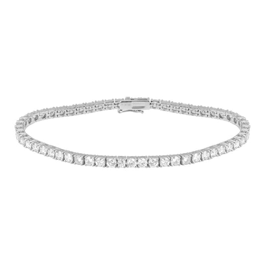 14k White Gold Classic Diamond Tennis Bracelet 3.50ctw