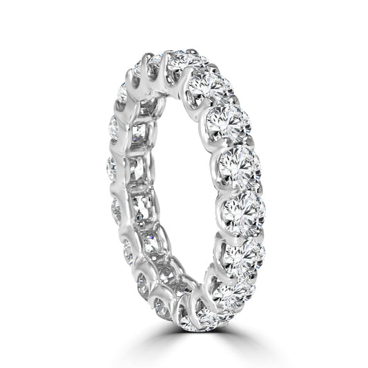 14k White Gold 3.00ctw Round Lab Grown Diamond Eternity Band