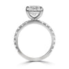 14k White Gold 2.50ct Lab Grown Oval Diamond Band Engagement Ring
