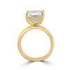 14k Yellow Gold 4.20ct Lab Grown Elongated Cushion Diamond Solitaire Engagement Ring