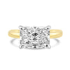 14k Yellow Gold 2.80ct Lab Grown Radiant Diamond Solitaire Engagement Ring