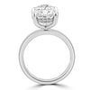 14k White Gold 5.00ct Lab Grown Pear Diamond Invisible Halo Solitaire Engagement Ring