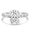 14k White Gold 1.70ct Oval Diamond Invisible Halo Engagement Ring