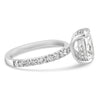 14k White Gold 1.70ct Oval Diamond Invisible Halo Engagement Ring