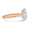 14k Rose Gold 3.50ct Lab Grown Elongated Cushion Diamond Solitaire Engagement Ring