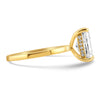 14k Yellow Gold 3.50ct Lab Grown Elongated Radiant Diamond Invisible Halo Solitaire Engagement Ring