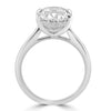 14k White Gold 3.50ct Lab Grown Oval Diamond Invisible Halo Solitaire Engagement Ring