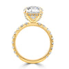 14k Yellow Gold 2.00ct Lab Grown Round Diamond Invisible Halo Engagement Ring