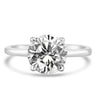 14k White Gold 3.00ct Lab Grown Round Diamond Solitaire Engagement Ring