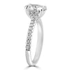 14k White Gold 1.50ct Lab Grown Oval Diamond Invisible Halo Engagement Ring
