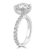 14k White Gold 2.70ct Lab Grown Round Diamond Invisible Halo Engagement Ring