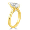 14k Yellow Gold 2.50ct Lab Grown Pear Diamond Solitaire Engagement Ring