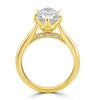 14k Yellow Gold 2.50ct Lab Grown Pear Diamond Solitaire Engagement Ring