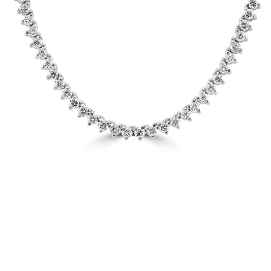 14k White Gold 5.35ctw Lab Grown Diamond Tennis Necklace