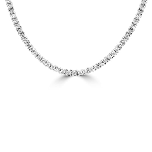 14k White Gold 3.50ctw Lab Grown Diamond Tennis Necklace