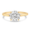 14k Yellow Gold 1.50ct Lab Grown Round Diamond Solitaire Engagement Ring