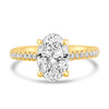 14k Yellow Gold 2.00ct Lab Grown Oval Diamond Invisible Halo Engagement Ring