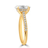 14k Yellow Gold 2.00ct Lab Grown Oval Diamond Invisible Halo Engagement Ring
