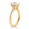 14k Yellow Gold 2.00ct Lab Grown Oval Diamond Invisible Halo Engagement Ring