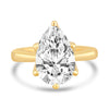 14k Yellow Gold 3.70ct Lab Grown Pear Diamond Solitaire Engagement Ring