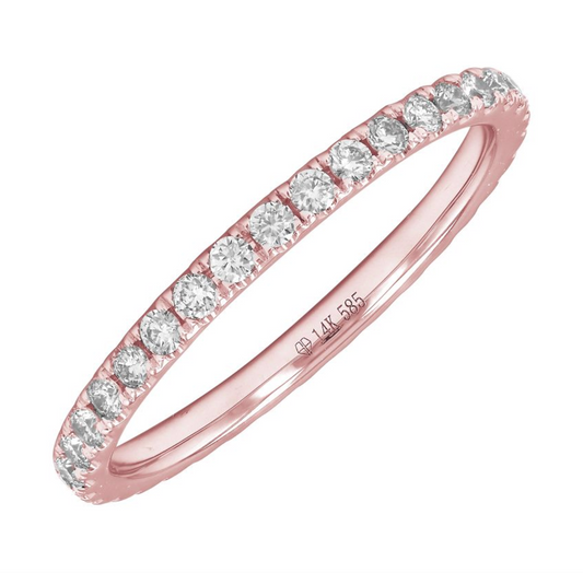 14k Rose Gold Round Diamond Eternity Band .45ctw