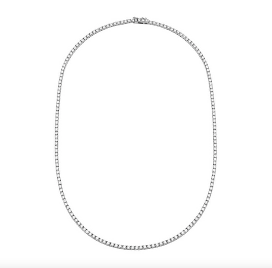 14k White Gold 2.35ctw Classic Diamond Tennis Necklace