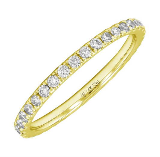 14k Yellow Gold Round Diamond Eternity Band .45ctw