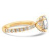 14k Yellow Gold 2.00ct Lab Grown Round Diamond Invisible Halo Engagement Ring