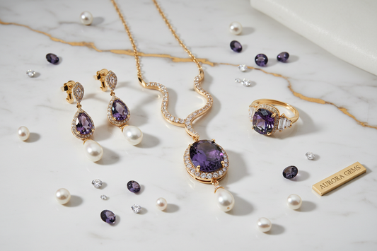 June Birthstone - Pearl & Alexandrite