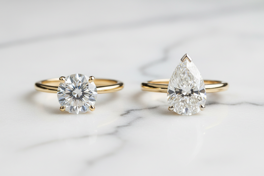 Round Brilliant vs. Pear Cut Diamond