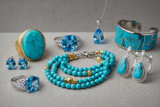 December Birthstone - Turquoise & Blue Topaz