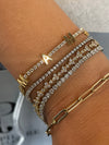 14k Yellow Gold MAMA Classic Diamond Tennis Bracelet 1.55ctw