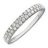 14k White Gold Double Row Diamond Ring .40ctw