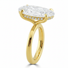 18k Yellow Gold 7.00ct Lab Grown Moval Diamond Invisible Halo Solitaire Engagement Ring
