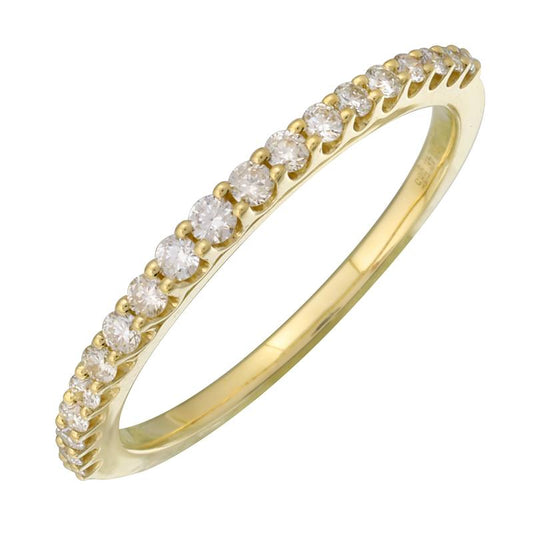 14k Yellow Gold Diamond Band .25ctw