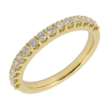 14k Yellow Gold Shared Prong Round Diamond Band .55ct