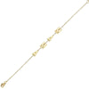 14k Yellow Gold Spaced MAMA Diamond Chain Bracelet