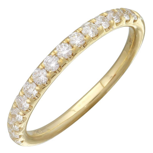 14k Yellow Gold Round Diamond Band .45ct