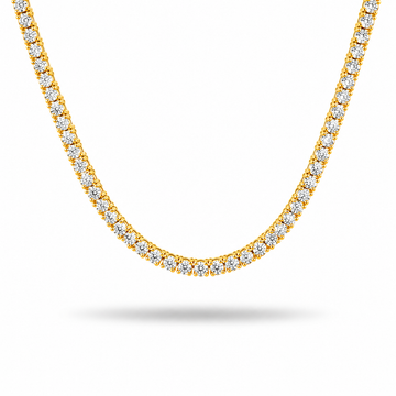 14k Yellow Gold Lab Grown Diamond Classic Tennis Necklace 10.00ctw