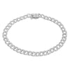 14k White Gold Eternity Diamond Cuban Link Bracelet 1.10ctw