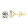 14k Yellow Gold Lab Grown Round Diamond Stud Earrings 1.00ctw