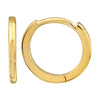 14k Yellow Solid Gold Huggie Earrings 10mm