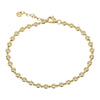 14k Yellow Gold Diamond Bezel Tennis Bracelet .65ctw
