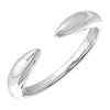 14k White Solid Gold Claw Ring