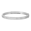 14k White Gold Fluted Diamond Bangle .40ctw